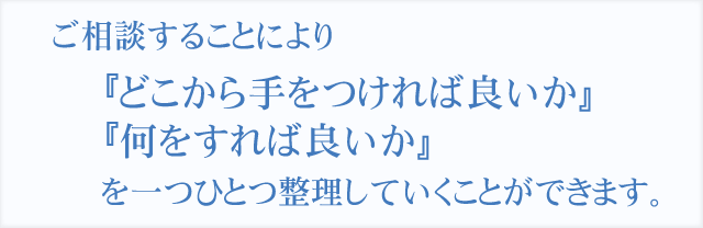 『どこから手をつければ良いか』『何をすれば良いか』